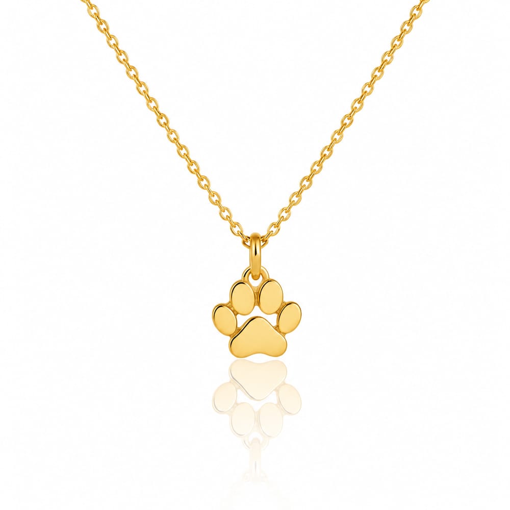 Minimalist Paw Print Pendant Necklace